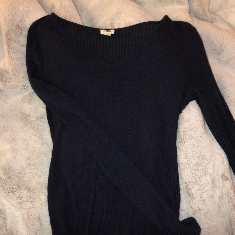 garage ribbed knit top